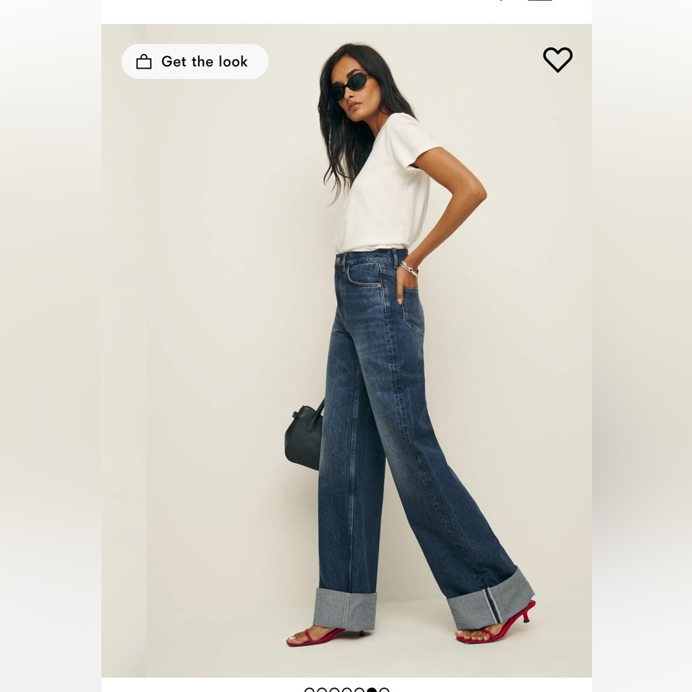Reformation Cary Cuffed High Rise Slouchy - Picture 2 of 9